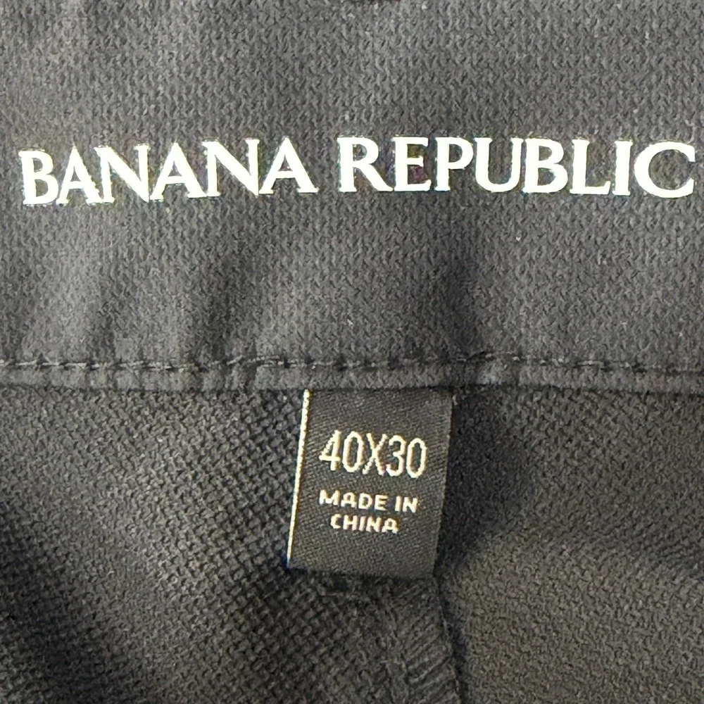 Banana Republic Mens‎ Black Flat Front Performance Pants 40x30 1557516
